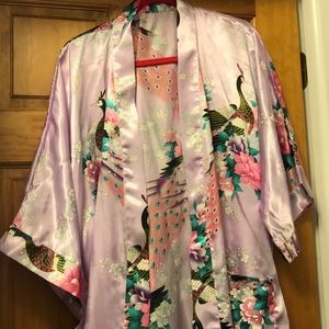 Silky robe